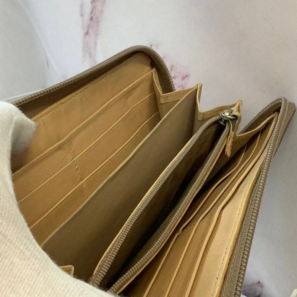 GUC Dior Brown Monogram Zip Wallet